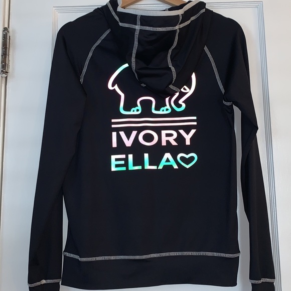 Ivory Ella S Black & White Zip Up Jacket Hooded - Picture 2 of 16